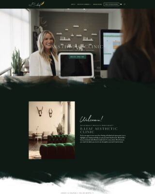 A beautiful site to match B. Leaf's beautiful space! Adoring how the elegant hints of gold complement these dark tones.

#webdesign #webpagesdesign #branding